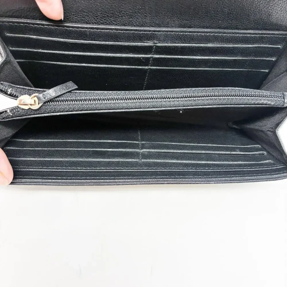Chanel Mademoiselle Quilted Wallet in Black and Beige